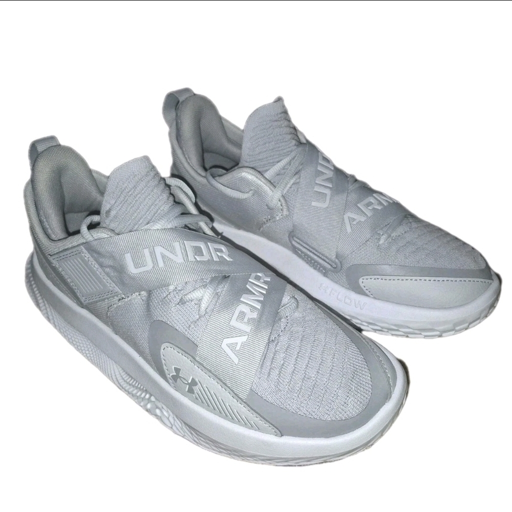 Under Armour M 7.5 / W 9 Unisex Basketball Running Shoe Flow FUTR X 4 Halo Grey